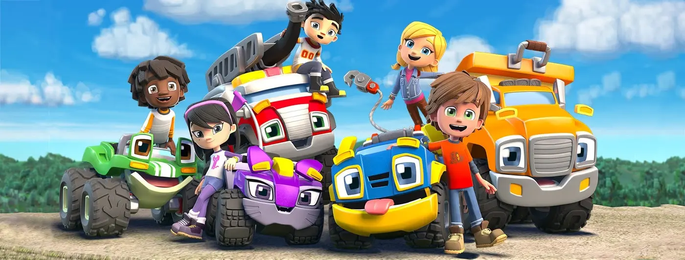 The Rev & Roll cast of kids and vehicles